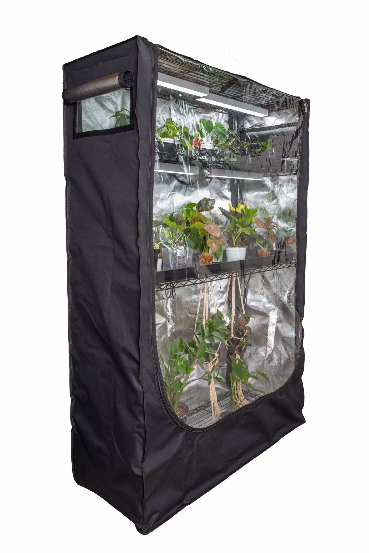 48x18x72 Baker's Rack Grow Tent Cover – Clear Front Door, Adjustable Ventilation & Fully Enclosed Bottom